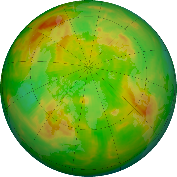 Arctic ozone map for 04 June 1989